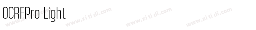 OCRFPro Light字体转换